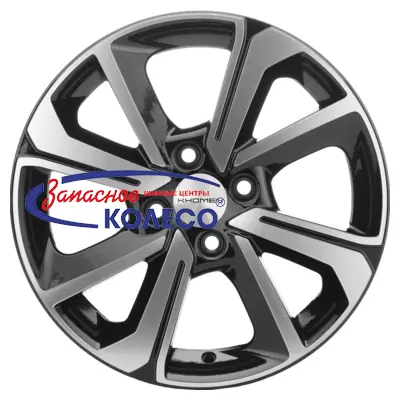 15'' 4x100 ET46 D54,1 6,0J Khomen Wheels KHW1501 (Rio/Solaris) Black-FP