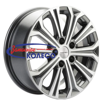 16'' 5x115 ET41 D70.2 6,5J Khomen Wheels KHW1610 (Astra) Gray-FP